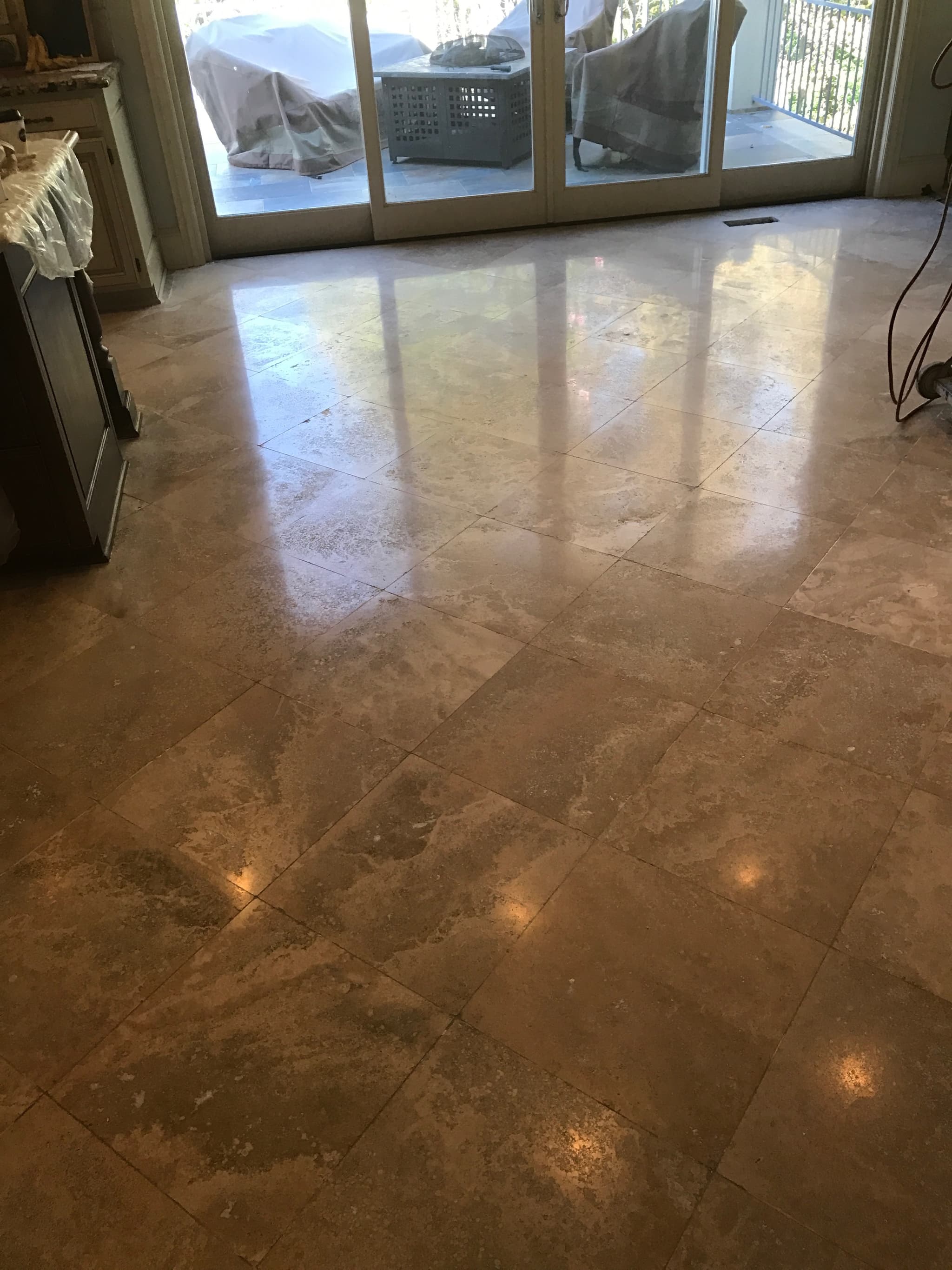 Fort Leavenworth military chapel stone restoration - cleaned and sealed limestone exterior walls