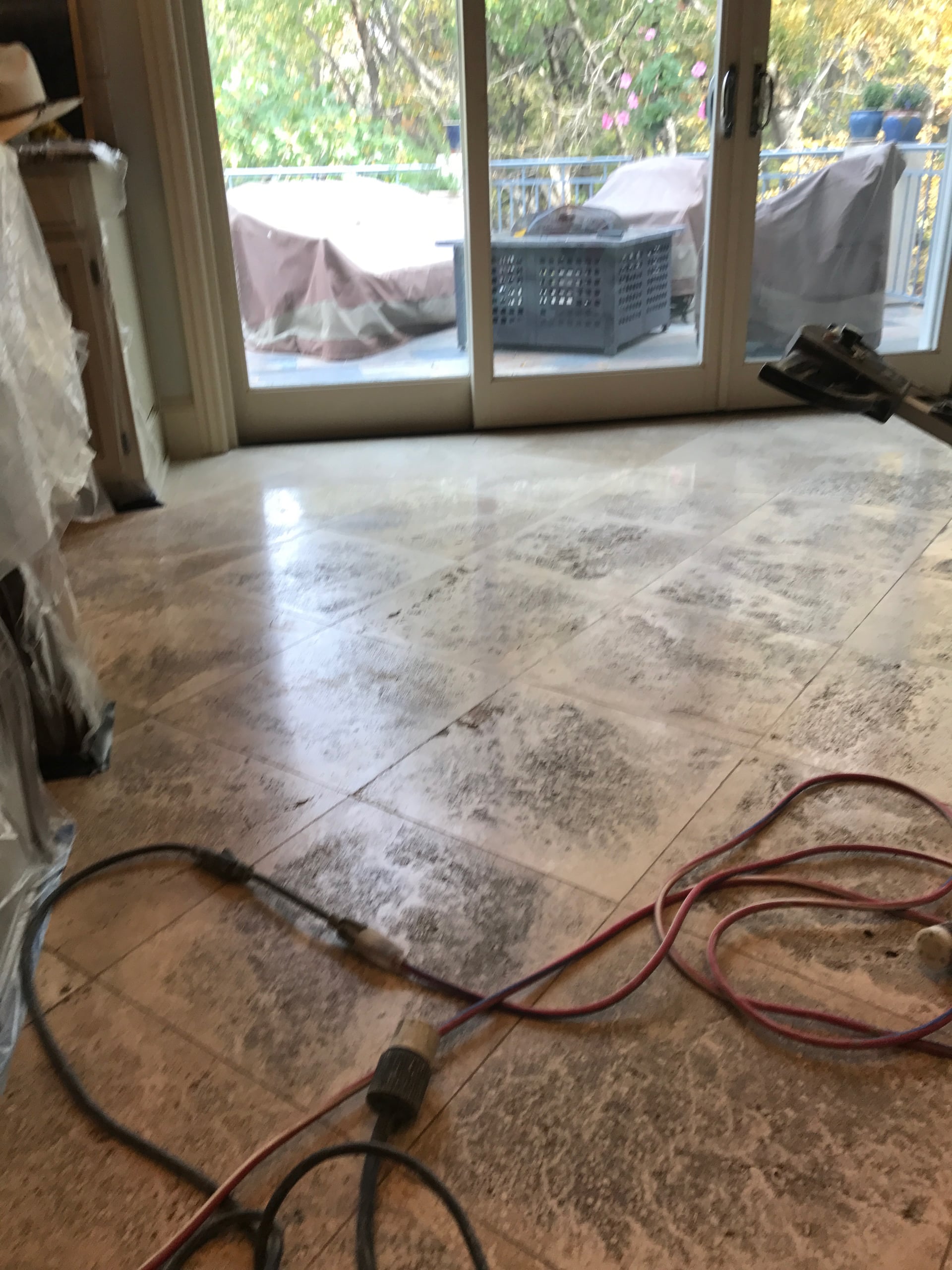 Professional marble restoration showing polished marble floor with mirror-like finish by Integrity Stone Restoration in Kansas City