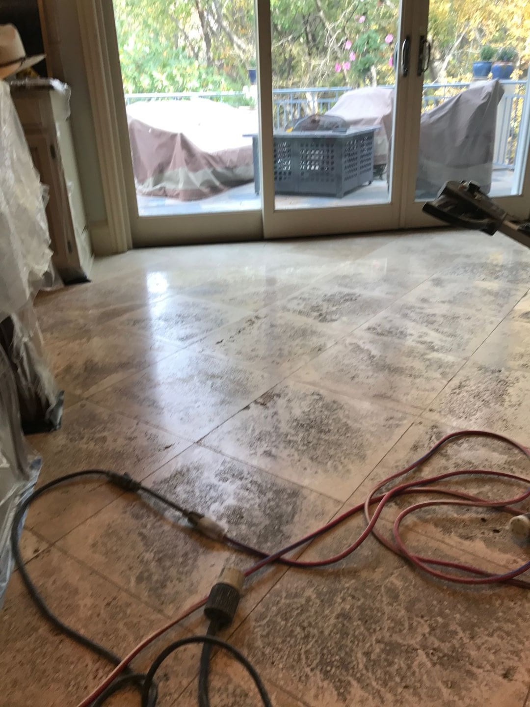 Professional marble restoration showing polished marble floor with mirror-like finish by Integrity Stone Restoration in Kansas City