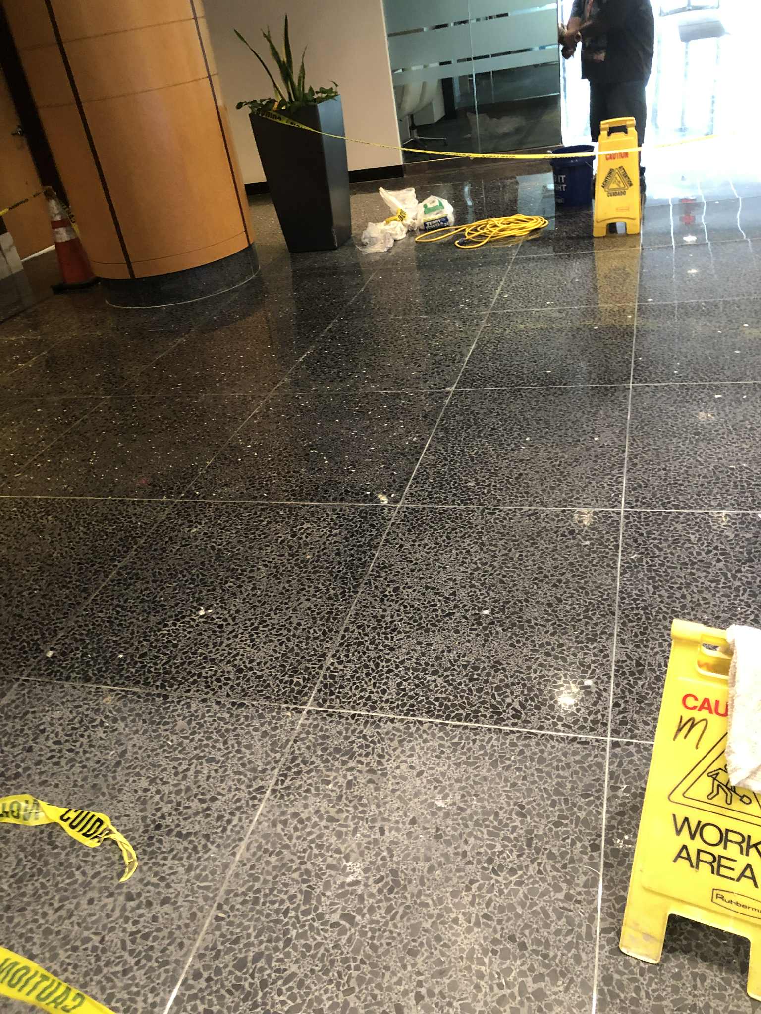 Granite floor maintenance and polishing
