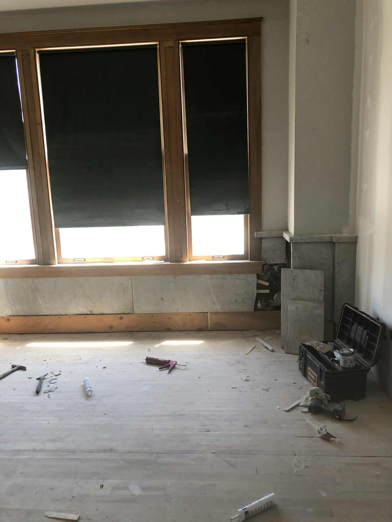 Marble surface refinishing project