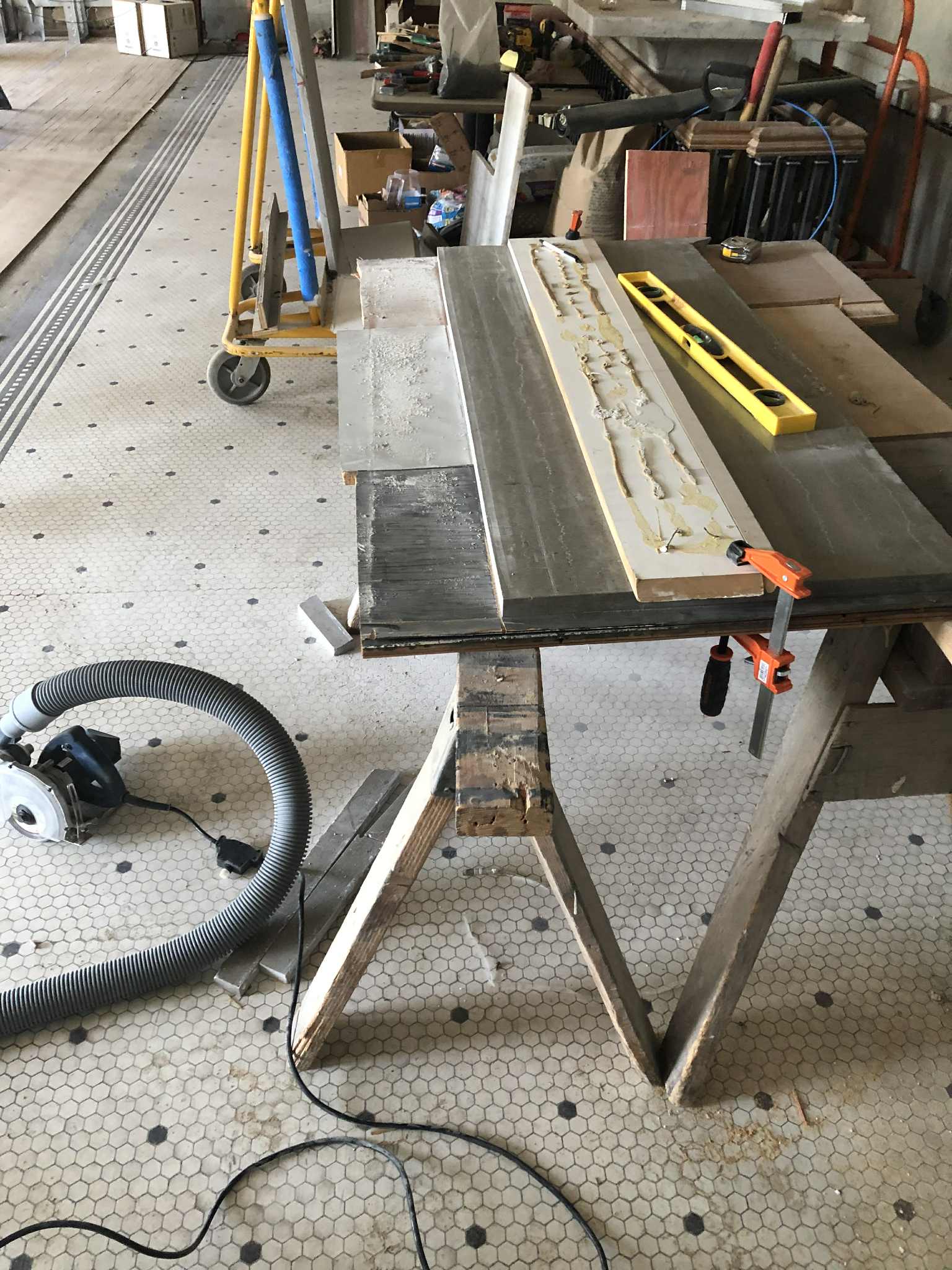 Retail store floor restoration